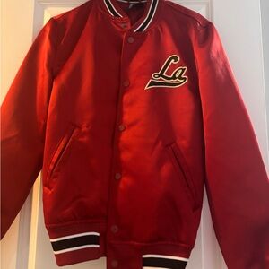 Red Jacket with Embroidered Logo